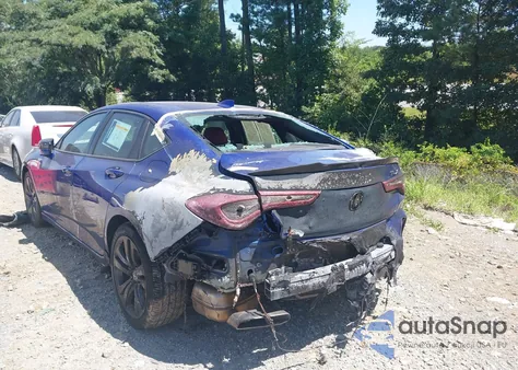 2022 Acura Tlx Tech A из США, поврежденный, VIN 19UUB5F51NA001575